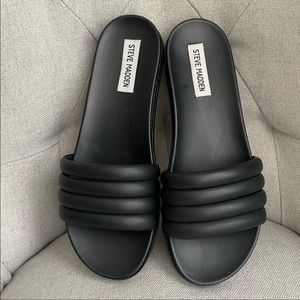Steve Madden Drips Black Slide Sandals size 8